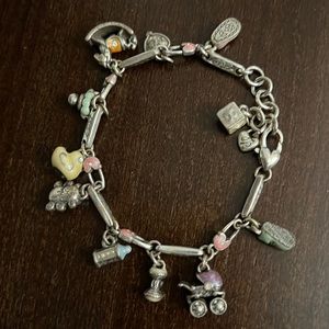 Brighton baby charm bracket in silver